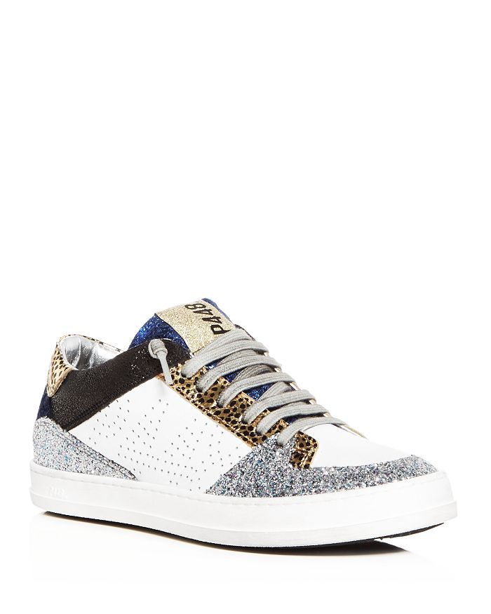 P448 Women's Queens Mixed Media Lace Up Sneakers | Bloomingdale's