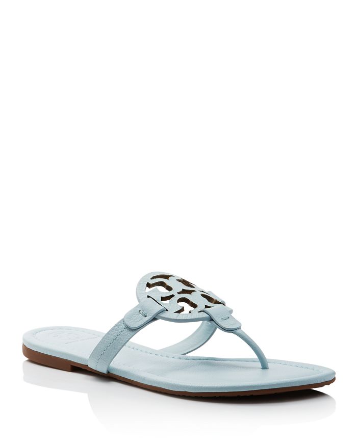 TORY BURCH WOMEN'S MILLER LEATHER THONG SANDALS,47051