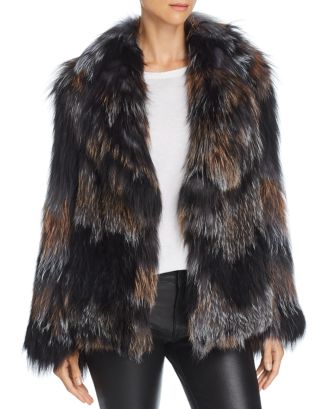Peri Luxe Knitted Fox Fur Jacket | Bloomingdale's