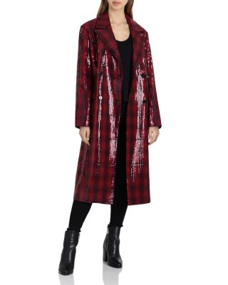 Badgley Mischka - Sequined Plaid Coat