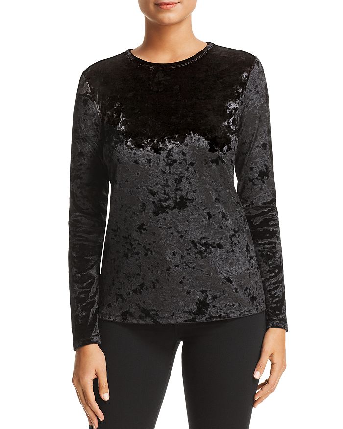 MICHAEL Michael Kors Long Sleeve Crushed Velvet Top Bloomingdale s