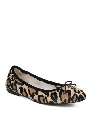 round toe leopard flats