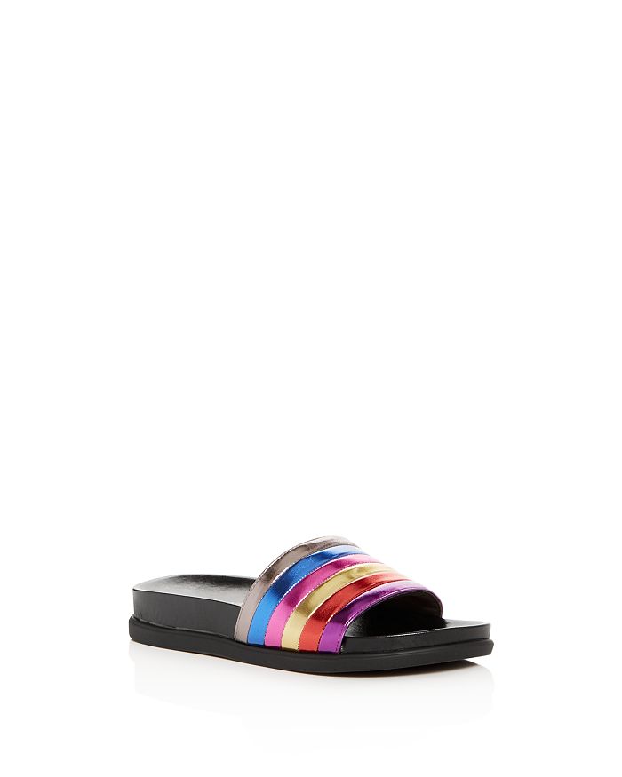 STEVE MADDEN Girls JCambi Rainbow Pool Slide Sandals Little Kid