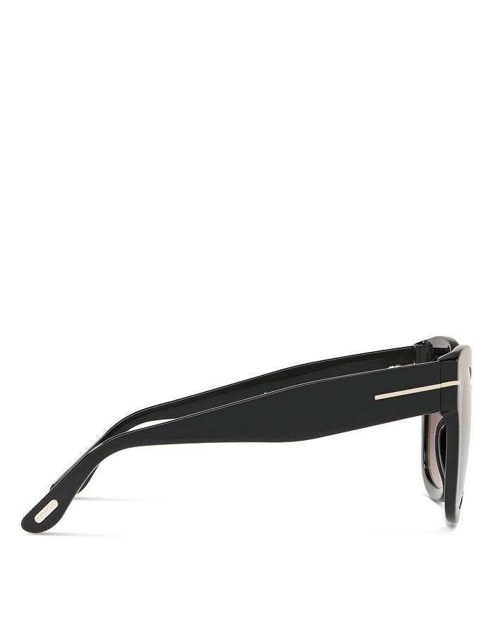 Shop Tom Ford Beatrix Mirrored Square Sunglasses, 52mm In Shiny Black/smoke