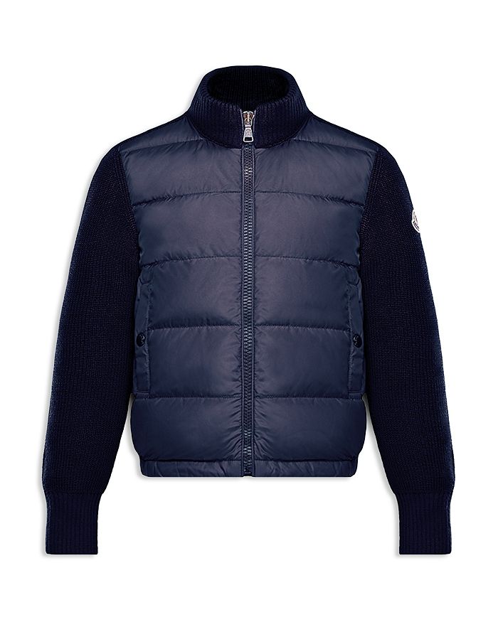 Moncler Boys' Knit & Quilted Down Jacket - Little Kid | Bloomingdale's