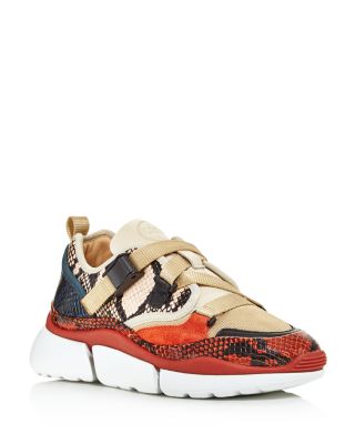 chloe snakeskin sneakers