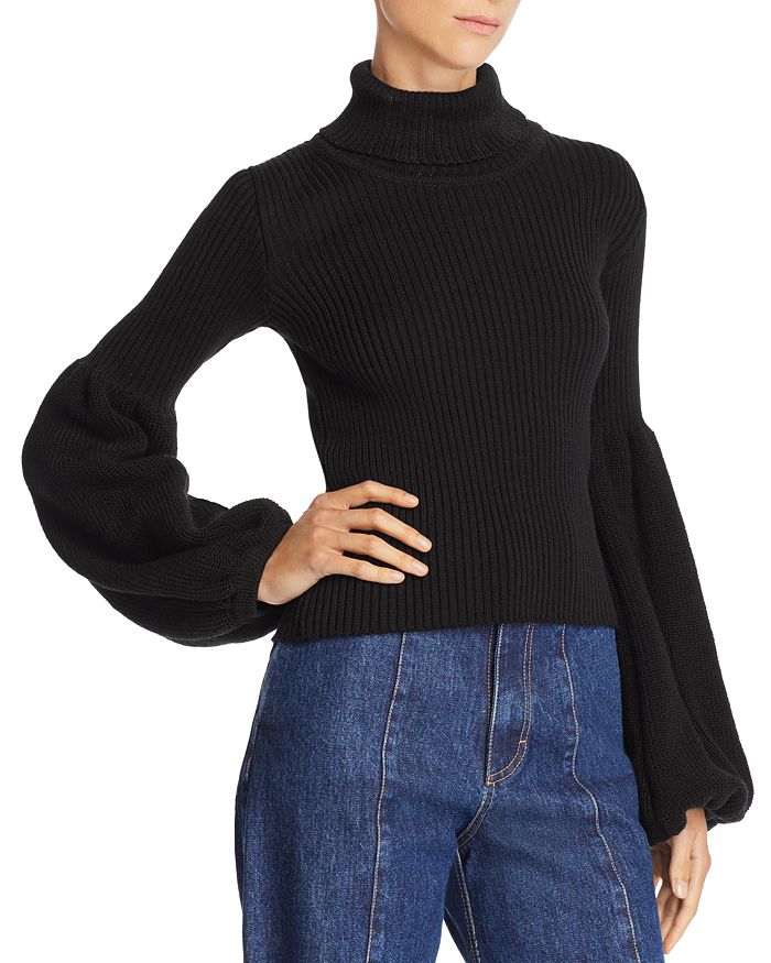 Ksenia Schnaider Poet Sleeve Turtleneck Sweater Bloomingdale s
