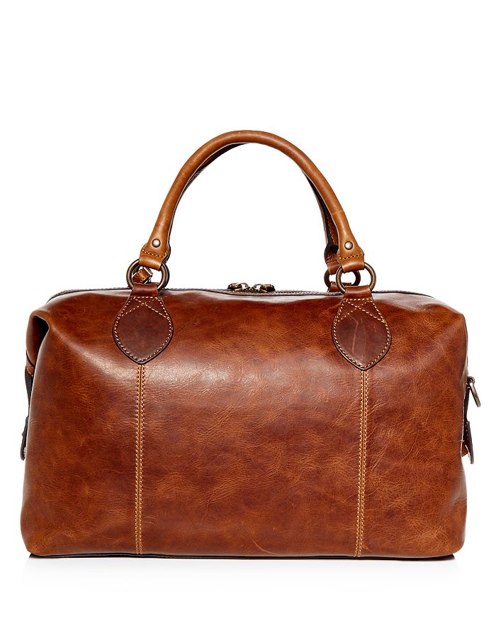 Shop Frye Logan Overnight Leather Duffle Bag In Cognac