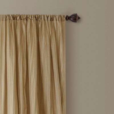 Athena 52" x 84" Crinkled Curtain Panels, Pair with Scarf Valance