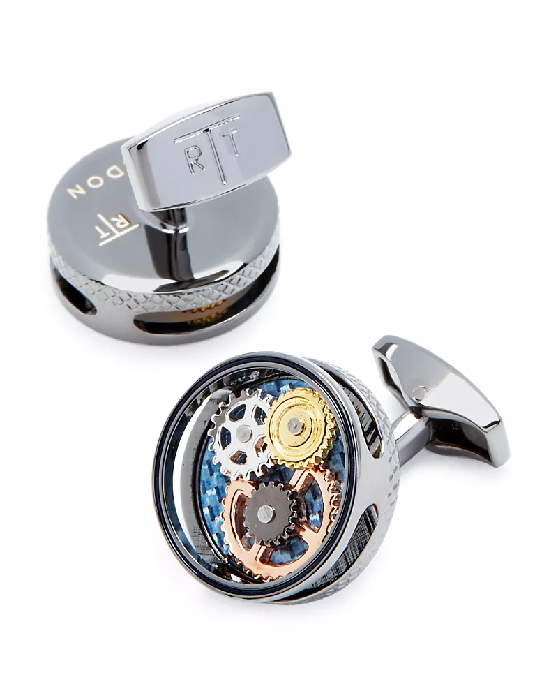 Tateossian Gear Carbon Cufflinks