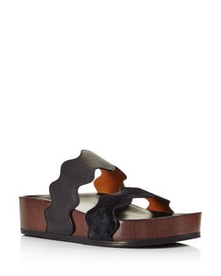 chloe lauren leather slides