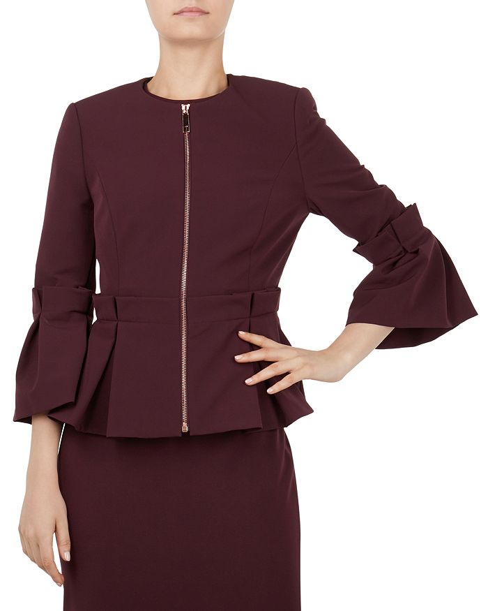 Pleated peplum jacket on sale