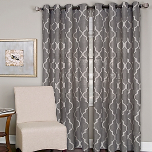 Elrene Home Fashions Medalia Window Panel, 52 X 120 In Dark Gray