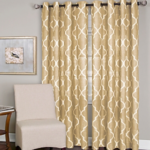 Elrene Home Fashions Medalia Window Panel, 52 X 120 In Toasted Wheat