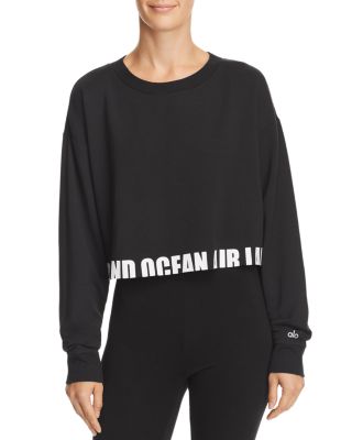 Alo Yoga Air Land Ocean Cropped Sweatshirt Bloomingdale s