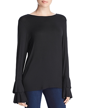 ALISON ANDREWS TIERED RUFFLE SLEEVE TOP,AMK1431