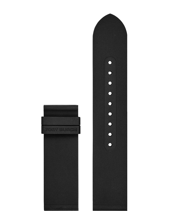 Tory Burch The Gigi Black Rubber Smartwatch Strap, 20mm | Bloomingdale's