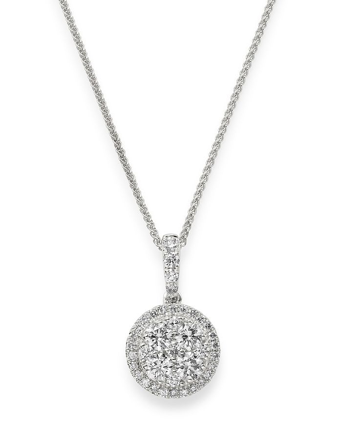 Bloomingdale's Diamond Pendant Necklace in 14K White Gold, 0.55 ct. t.w ...