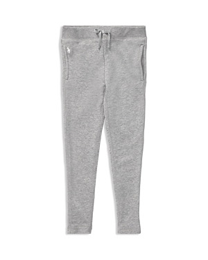 Ralph Lauren Polo  Girls' French Terry Sweatpants - Little Kid In Gray