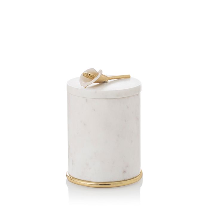 Shop Michael Aram Calla Lily Round Container In White