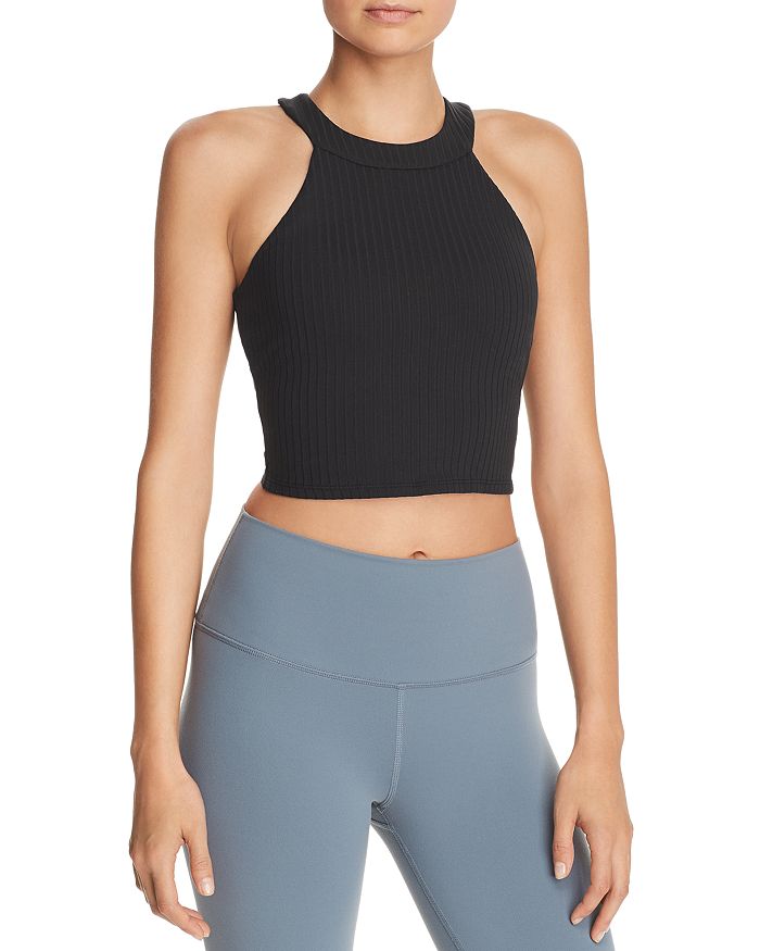 ALO Yoga, Tops, Alo Tank Top Grey Ribbed With Built In Bra