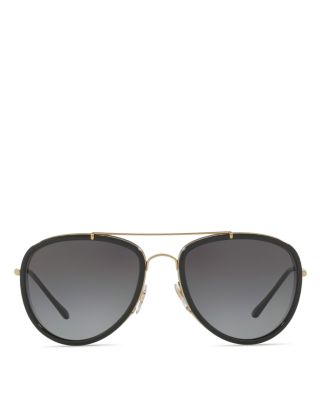 Mirrored Check Aviator Sunglasses, 58mm 