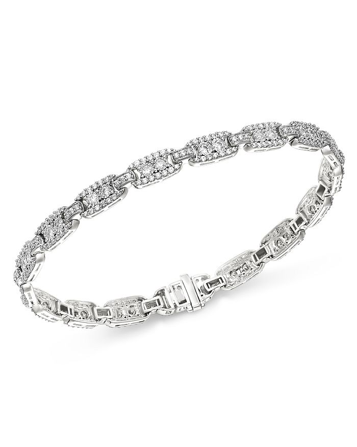 Bloomingdale's Diamond Link Bracelet In 14k White Gold, 2.0 Ct. T.w. - 100% Exclusive