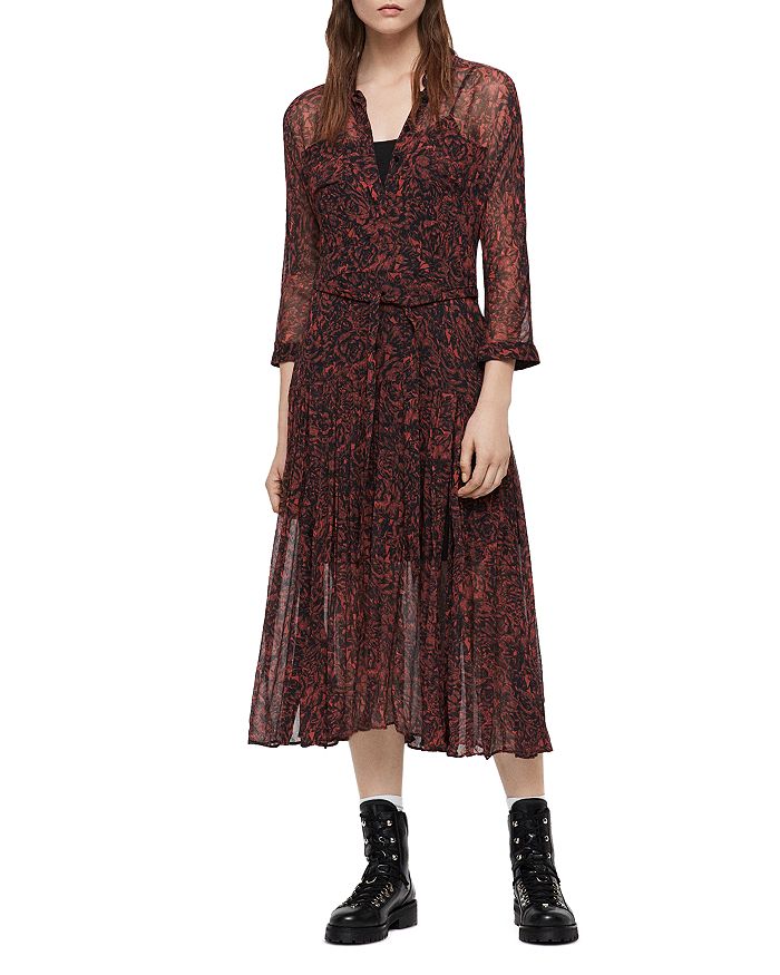 ALLSAINTS Eley Rosey Floral Print Shirt Dress Bloomingdale s
