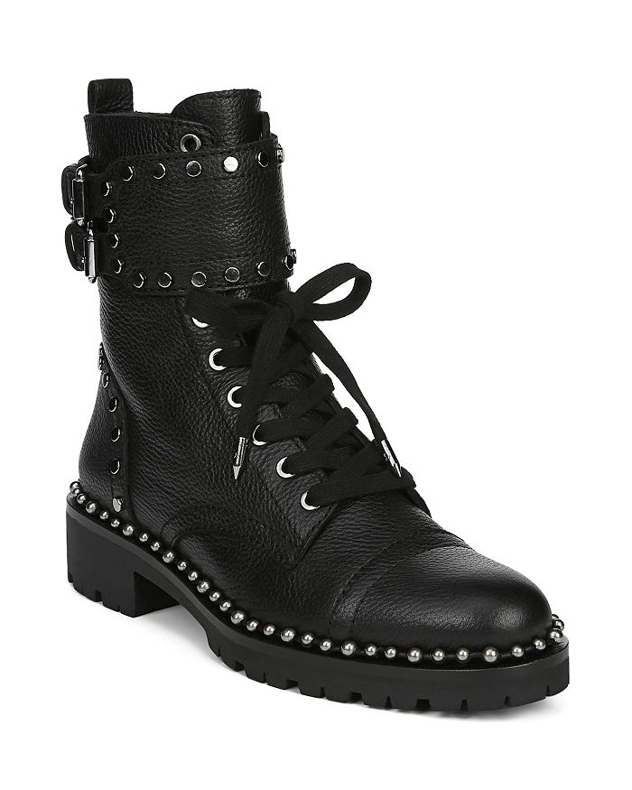 SAM EDELMAN WOMEN'S JENNIFER STUDDED COMBAT BOOTS,G0329L3