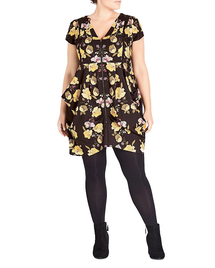 City chic online zip front dress
