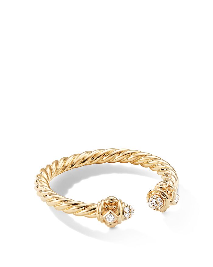 David Yurman Renaissance Ring in 18K Yellow Gold with Diamonds ...