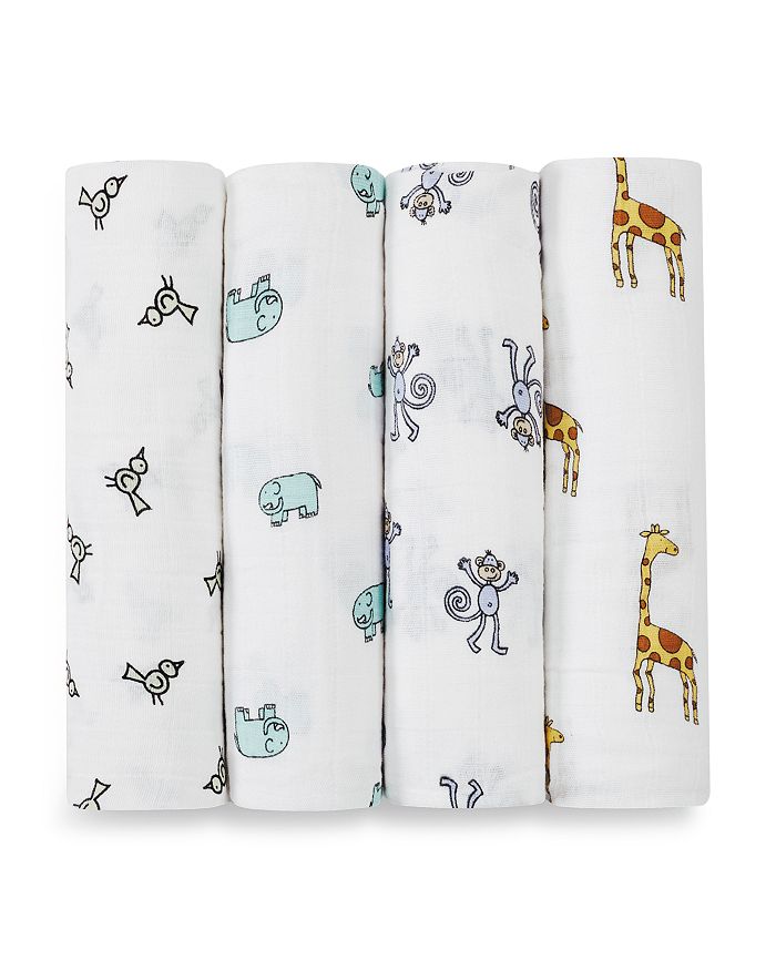 Aden and Anais - Jungle Jam Swaddles, Pack of 4 - Baby