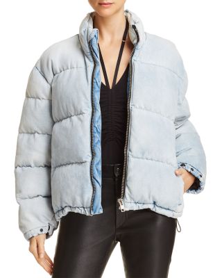 alexander wang denim puffer jacket