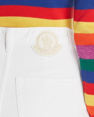 Moncler Anthemis Rain Coat, Nautical Stripe Bell-Sleeve Top & Logo