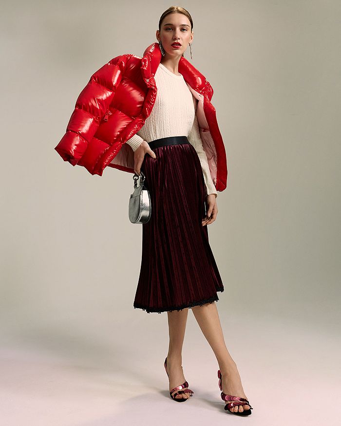 Burgundy skirt bloomingdale's best sale