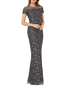 JS COLLECTIONS ILLUSION LACE GOWN,866683