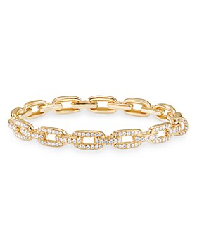 David Yurman - Stax Chain Link Bracelet with Diamonds in 18K Yellow Gold