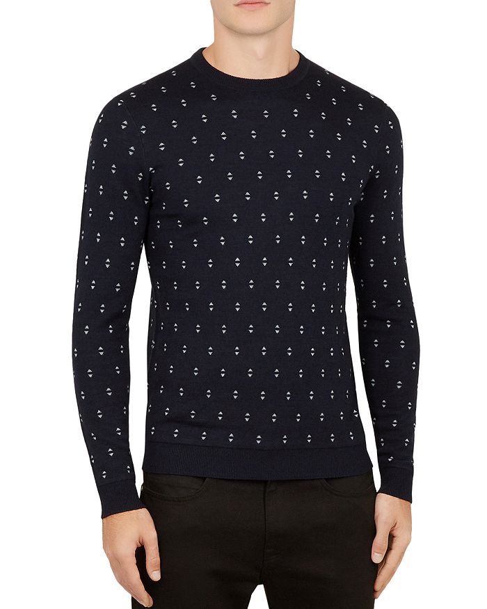 Ted Baker Talkoo Triangle-Knit Crewneck Sweater | Bloomingdale's