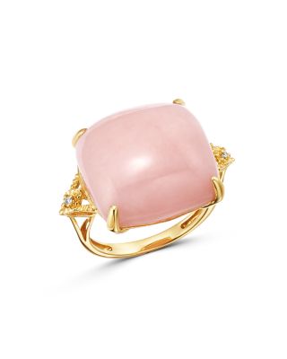 Bloomingdale's Fine Collection Pink Opal & Diamond Accent Statement Ring in 14K Yellow Gold - Exclusive