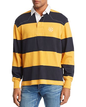rag & bone - Striped Long-Sleeve Rugby Polo Shirt