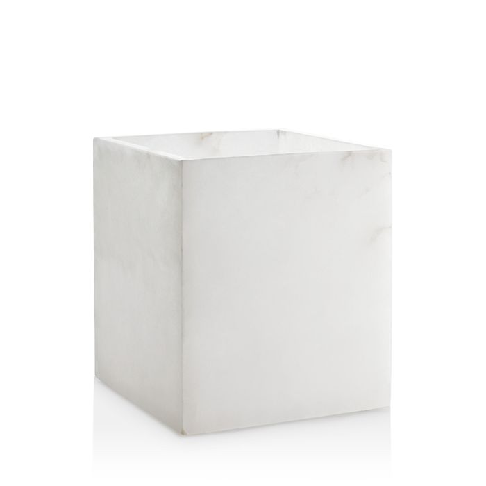 Kassatex Alabaster Wastebasket In White ModeSens