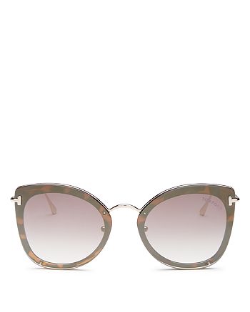 Tom Ford Women's Mirrored Rimless Cat Eye Sunglasses, 62mm | Bloomingdale's