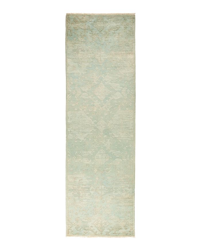 Bloomingdale's Vibrance Omaha Hand-knotted Runner Rug, 3' 2 X 10' 7 In Gray