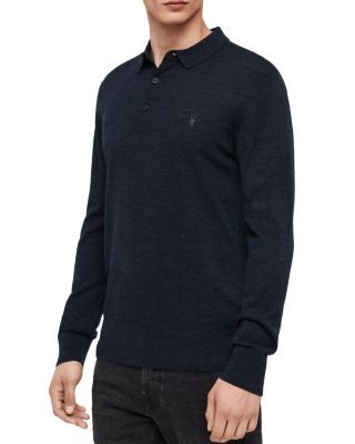 all saints merino polo shirt