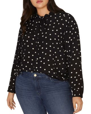 sanctuary polka dot blouse