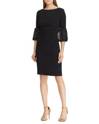 Ralph Lauren - Lace-Sleeve Jersey Dress