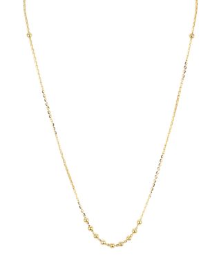 Beaded Chain Necklace in 14K Gold-Plated Sterling Silver, 16"
