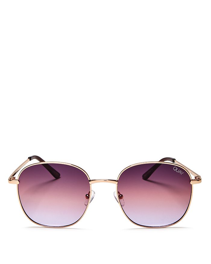 Quay Women's Jezabell Mirrored Round Sunglasses, 54mm In Rose/purple Pink