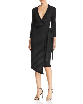 MILLY Ruffle Edge Faux-Wrap Dress | Bloomingdale's