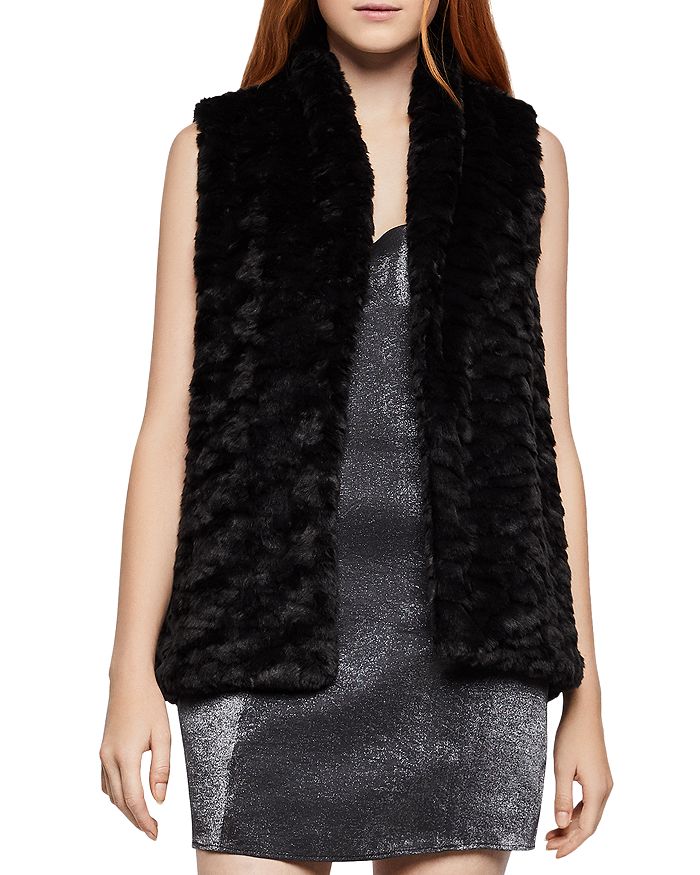 Bcbgeneration faux fur vest sales